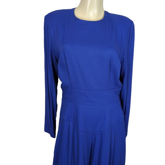 BARBOGLIO cristina jan Size 12 Vintage Long Sleeve Palazzo Pants Blue Jumpsuit‎ - Picture 12 of 16